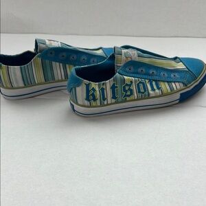 Kitson LA Striped Blue Sneakers Sz 6.5